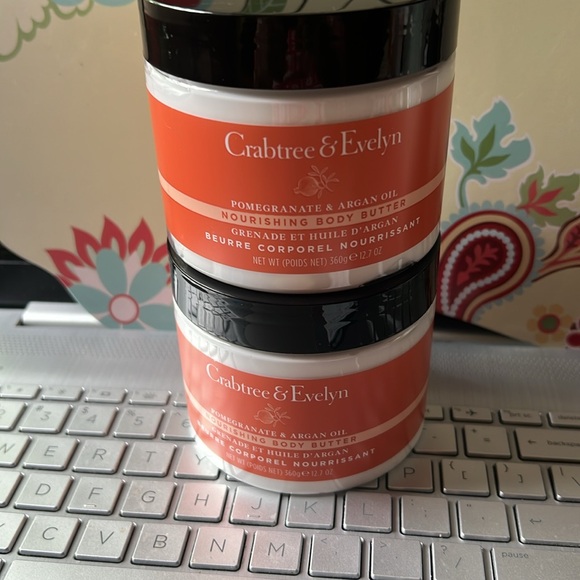 Crabtree Evelyn Pomegranate & Argan Oil Nourishing Body Butter  12.7 oz  FRESH - Picture 2 of 5